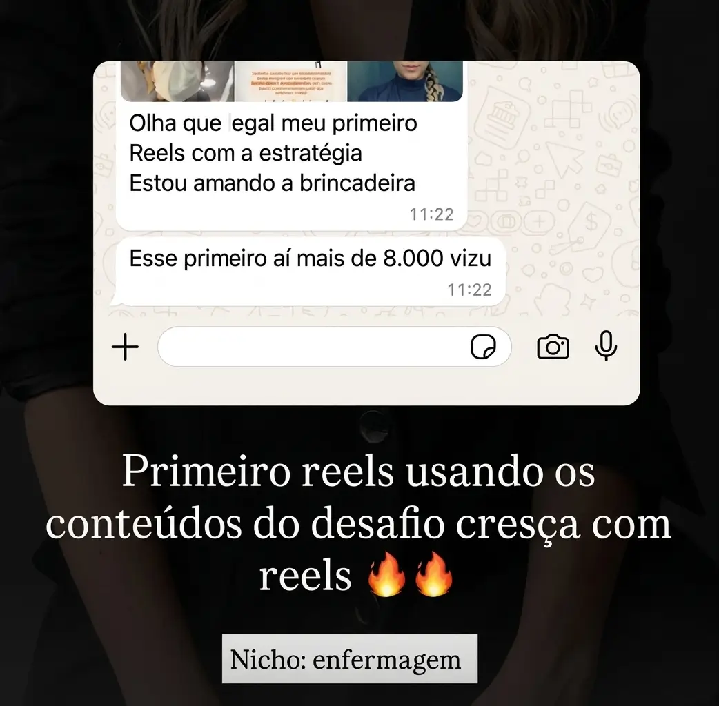 Depoimento 3 de cliente do Cresça com Reels