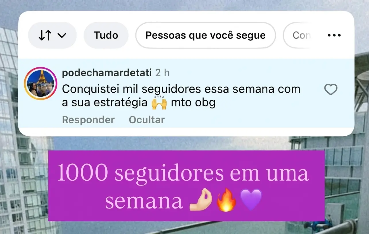 Depoimento 7 de cliente do Cresça com Reels
