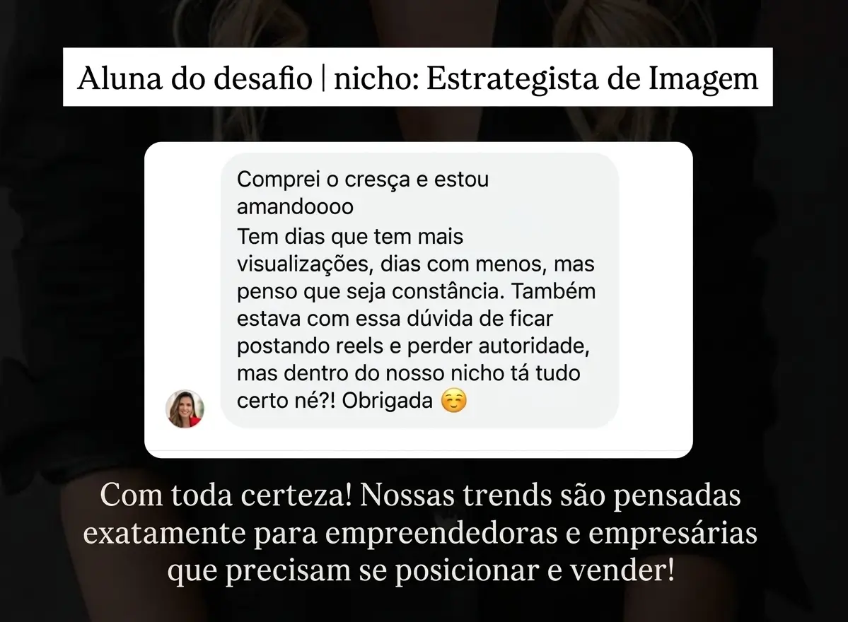 Depoimento 10 de cliente do Cresça com Reels