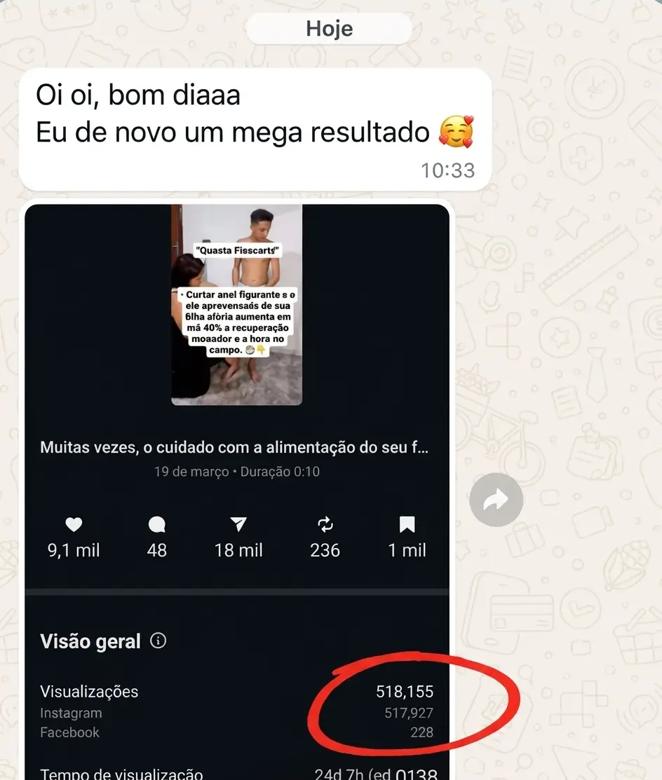 Depoimento 19 de cliente do Cresça com Reels
