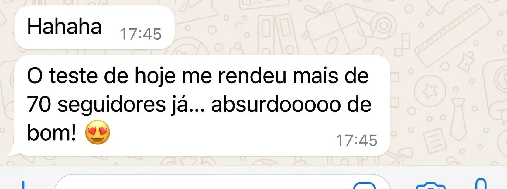 Depoimento 23 de cliente do Cresça com Reels