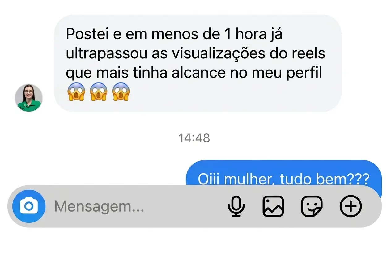 Depoimento 32 de cliente do Cresça com Reels