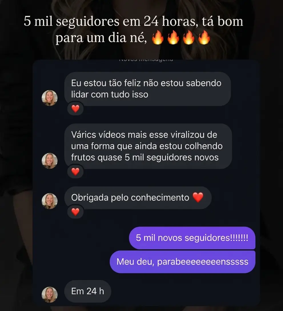 Depoimento 35 de cliente do Cresça com Reels