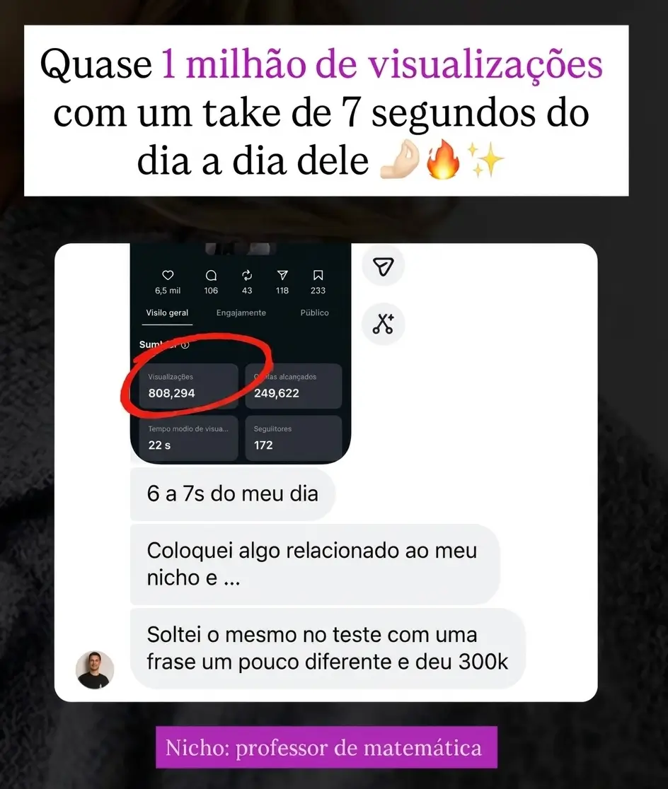 Depoimento 36 de cliente do Cresça com Reels