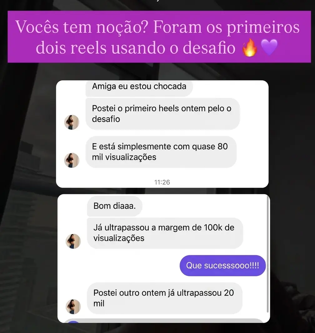 Depoimento 39 de cliente do Cresça com Reels