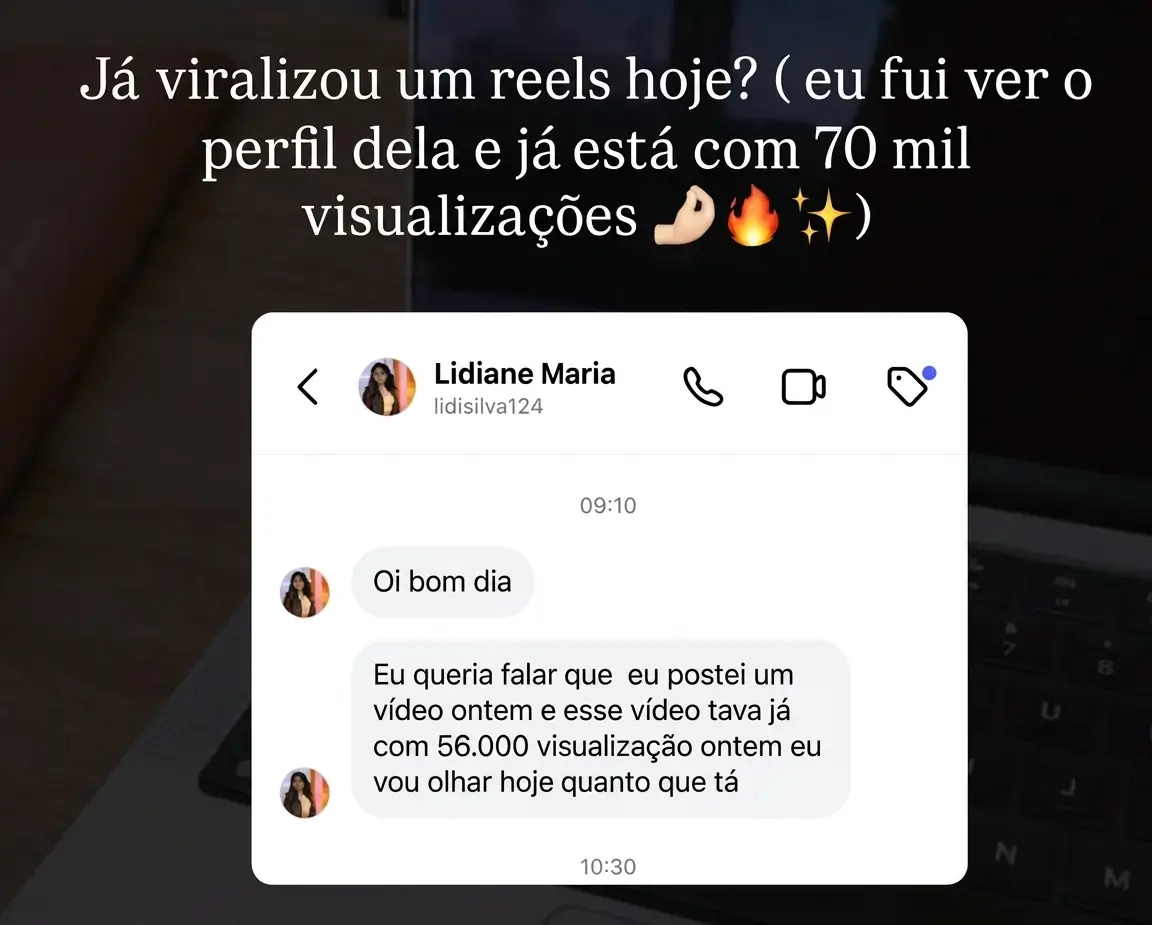 Depoimento 43 de cliente do Cresça com Reels